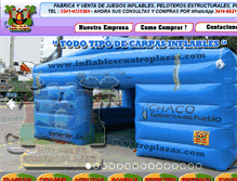 Tablet Screenshot of inflablescuatroplazas.com